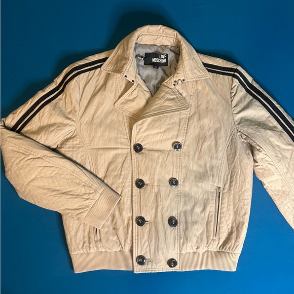 Love Moschino Men's Cream Jacket - Picture 1 of 16